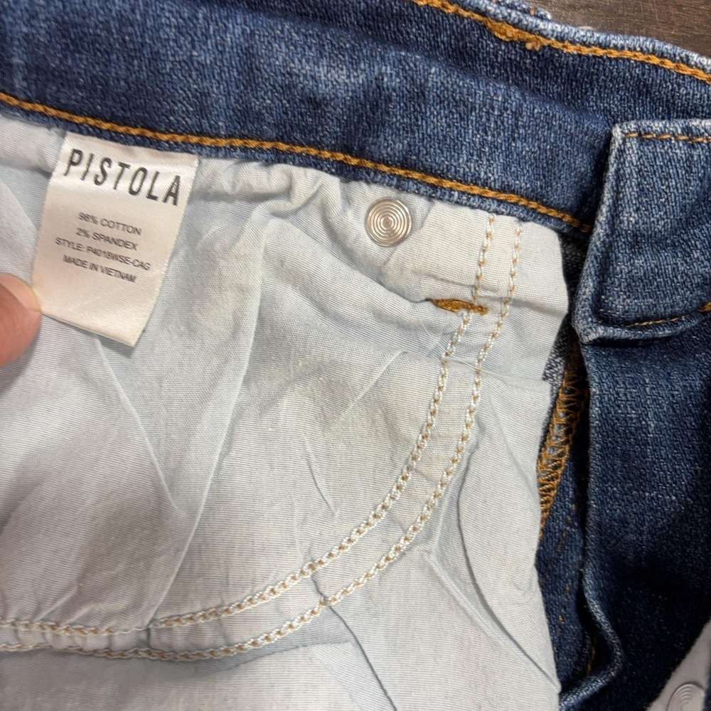 Pistola Distressed Cut-Off Denim Shorts Womens 30 Blue Jorts 2.5" Rodeo Country - Picture 4 of 12